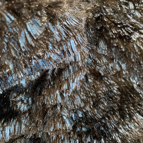 Fourteenth Place Nordstrom Blue Iridescent Faux Fur Sweatshirt - Picture 5 of 5